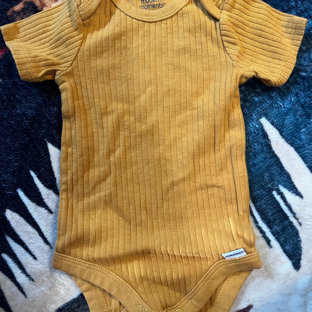 Gerber Mustard Ribbed Bodysuit
